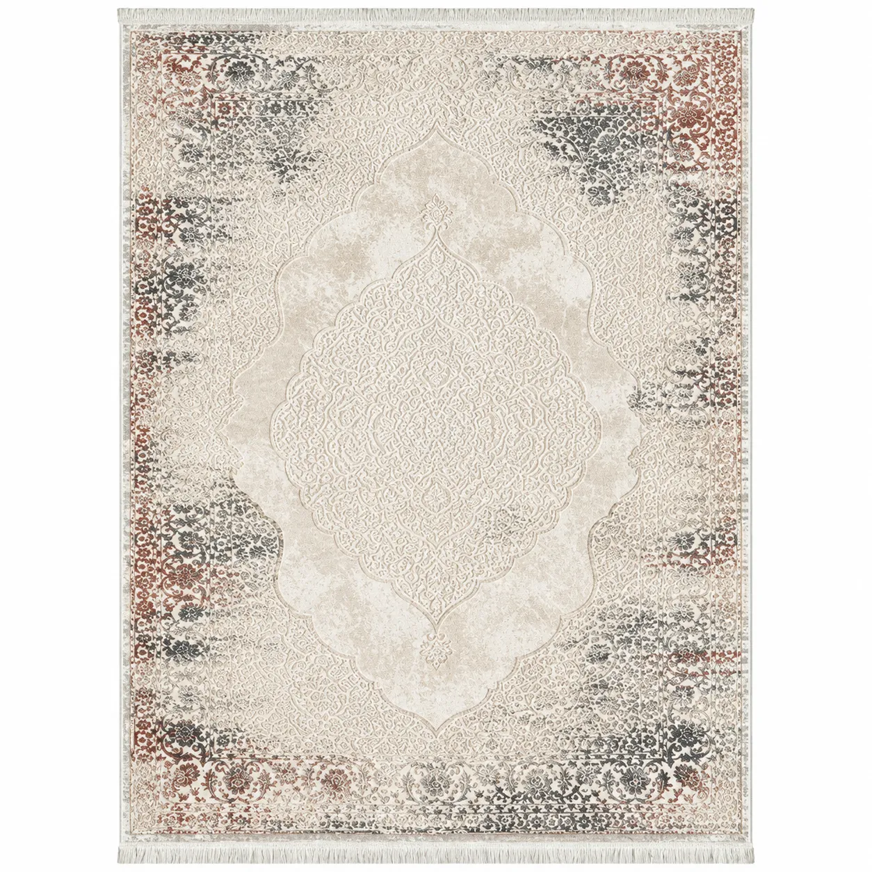 Atlas Halı Çınar Krem Vintage Madalyon