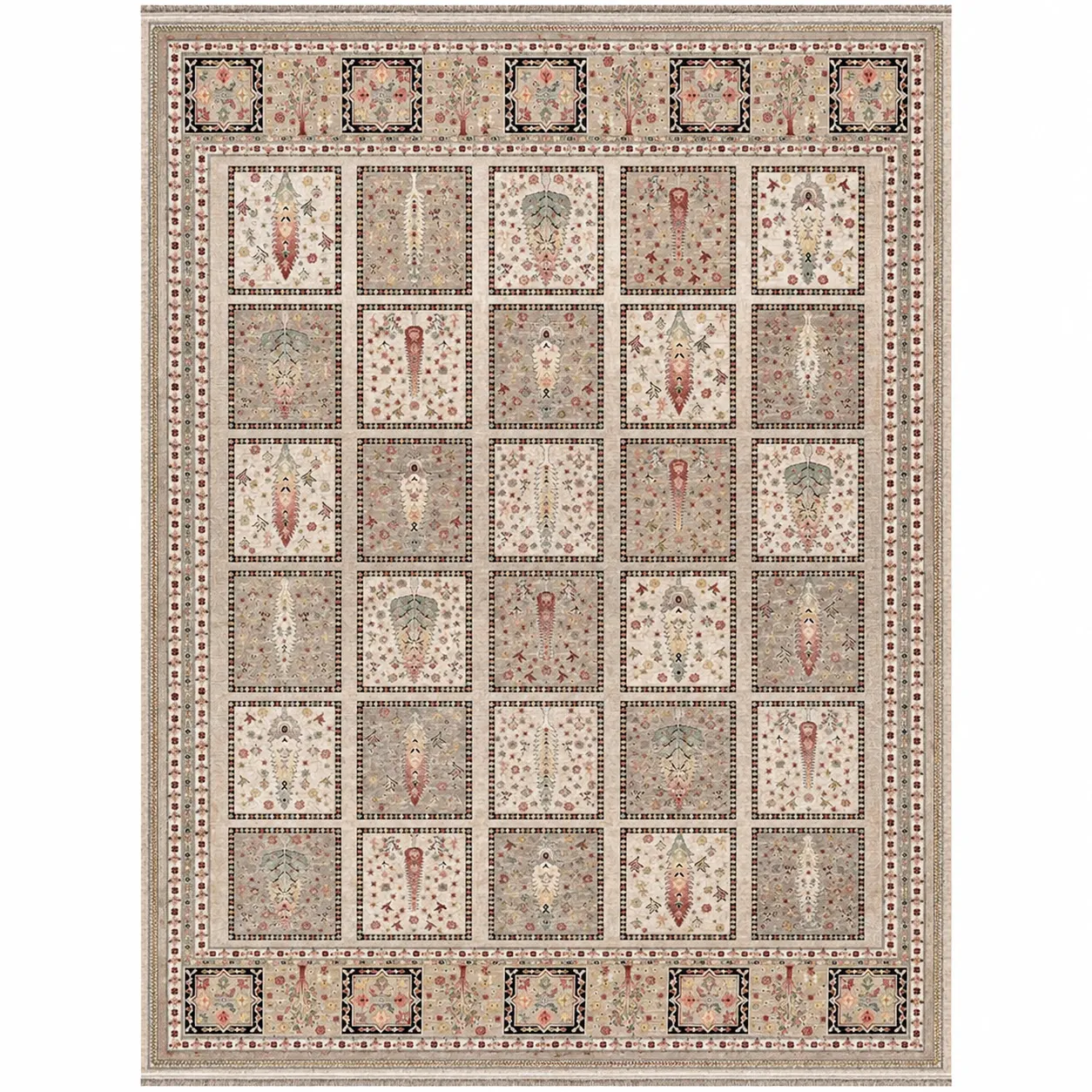 Degrade Koleksiyon Vintage Patchwork Desenli Halı