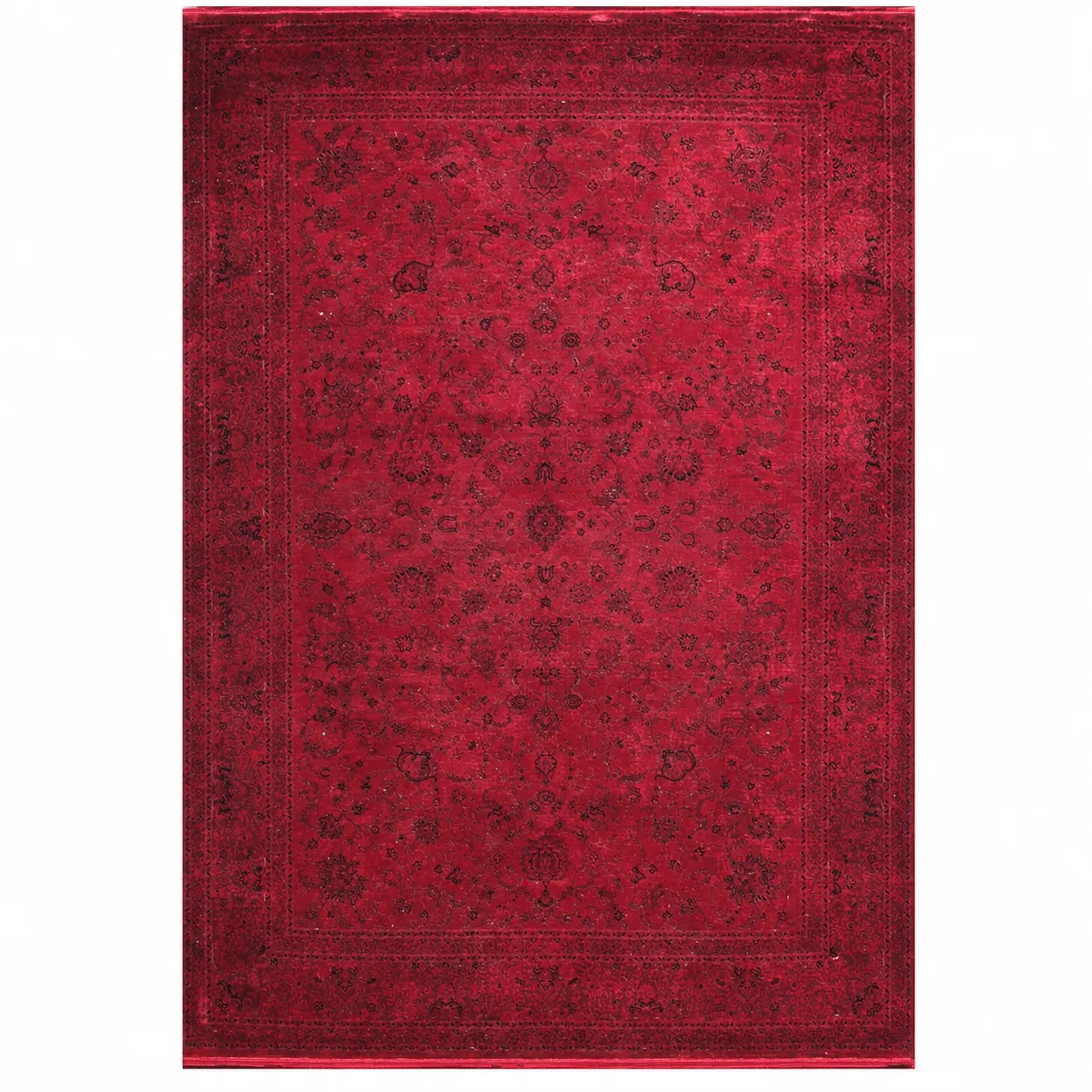 Royal Halı Prime Koleksiyonu Kırmızı Bordo Klasik Çiçek Desenli Halı