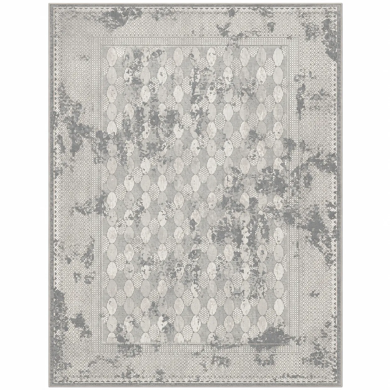 Royal Halı Bearny Koleksiyonu Gri Vintage Desenli Halı